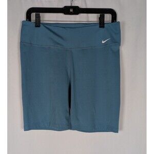 Nike Shorts L Women's Blue Dri Fi Pull On Work Out Athletic Biker Hidden Pocket